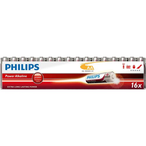 Philips 1x16 Power Alkaline AA Batterie Vorteilspack - baterije Slike