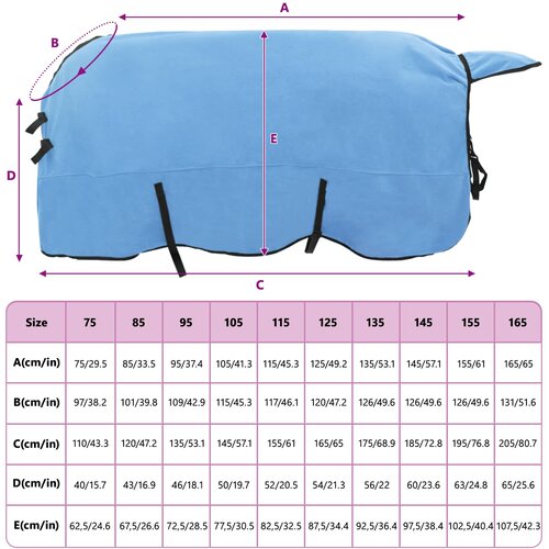  za konje Pun Aqua 125 cm Poliester Slike