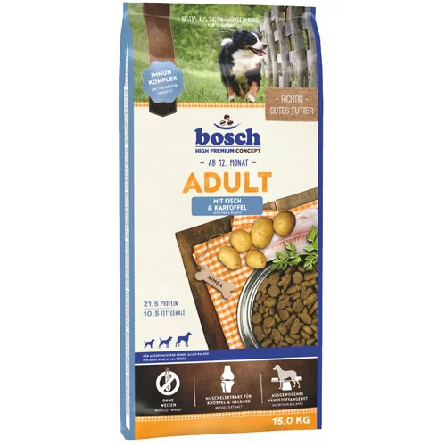 Bosch Varčno pakiranje 2 x veliko pakiranje - Adult riba & krompir (2 x 15 kg) - brezplačna dostava