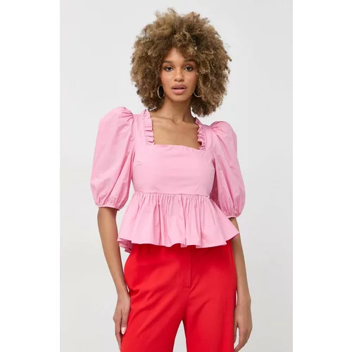 Custommade Pamučna majica Darine za žene, boja: ružičasta, glatka