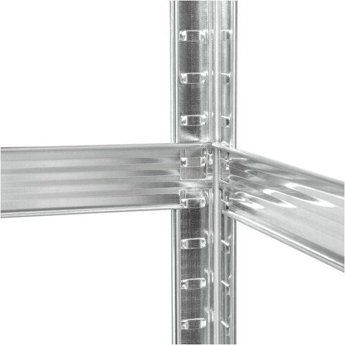 Rebel RB-1251 &amp;ndash; Metalni skladi&amp;scaron;ni regal s 5 polica, 180 &amp;times; 90 &amp;times; 40 cm, nosivost 750 kg, srebrni Slike