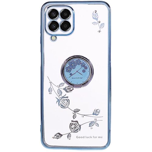 INORCO Za Samsung Galaxy M33 5G (globalna različica) etui za telefon s stojalom, cvetlični vzorec, galvansko prevleka iz nosorogovih, (22036592) Slike