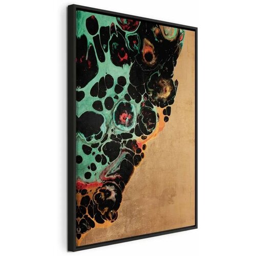  Slika - Composition of Micro Shapes (1-part) - Abstract Forms of Colors 40x60 U crnom drvenom okviru Cene