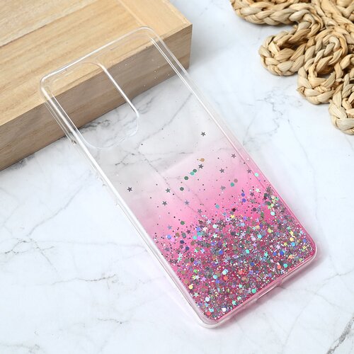 Torbica Silikonska Glitter za Samsung A536B Galaxy A53 5G roze Slike