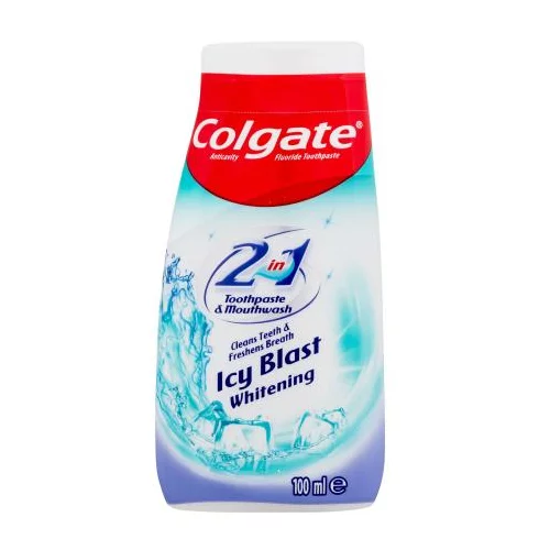 Colgate Icy Blast Whitening Toothpaste & Mouthwash pasta za izbjeljivanje zuba i vodica za usta 2u1 100 ml