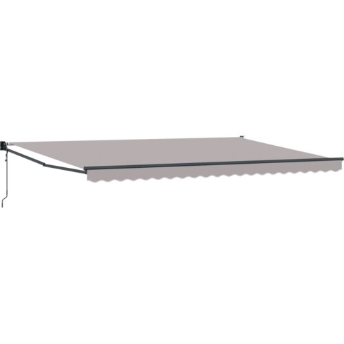 vidaXL Automatska uvlačiva tenda svijetlosiva 500x300 cm, Tenda za zamjenu platna za okvir 5x3 m svijetlosiva Cijene
