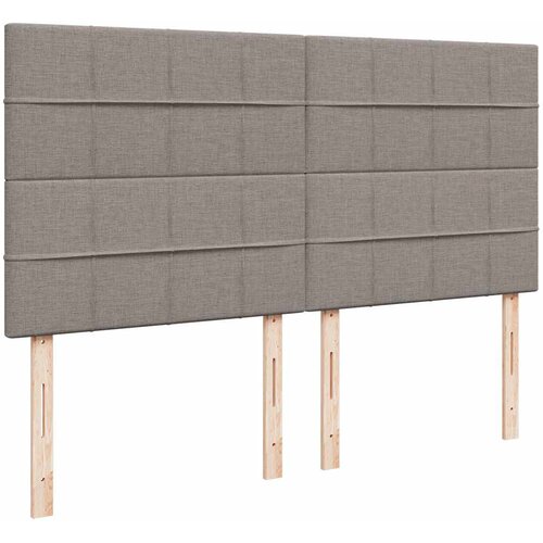  Otomanski okvir kreveta s madracima smeđesivi 200x200cm tkanine Slike