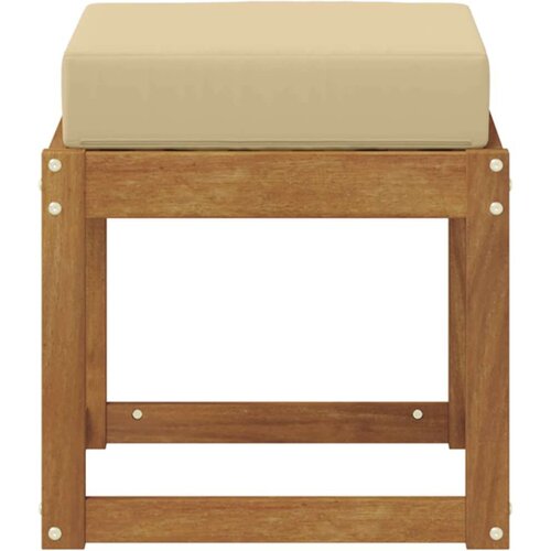  Vanjska stolica klupa s jastukom Prirodna 43 x 43 x 37 cm - Prirodno i bež 40 cm Otvoreno područje nogu Slike