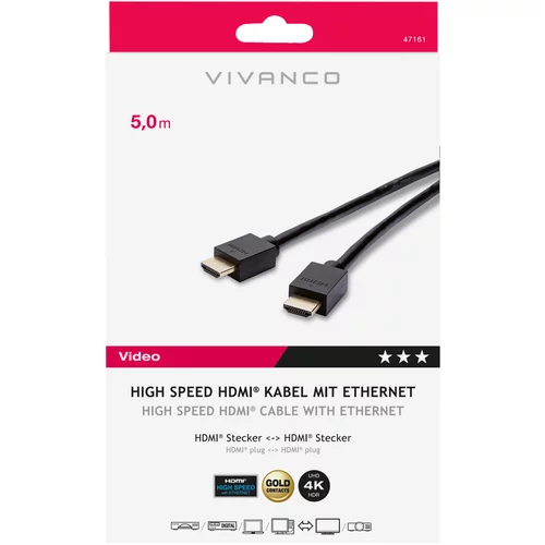 Vivanco 47/1050G 4K HDMI UHD 5M KABEL