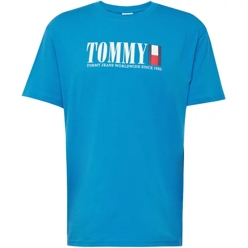 Tommy Jeans Majica modra / mornarska / svetlo rdeča / bela