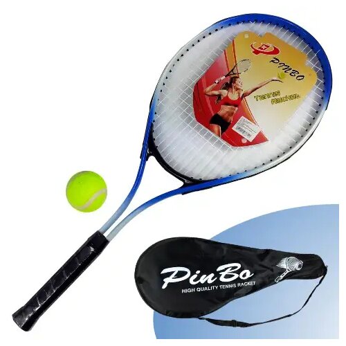Magic Toys Metalni teniski reket PinBo 63cm s teniskom lopticom u torbici Cene