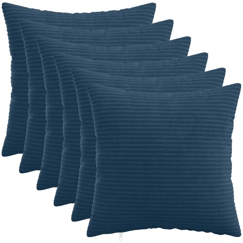  Presvlaka za jastuk 6 pcs HEERLEN Mornarsko plava 45 x 45 cm Cene