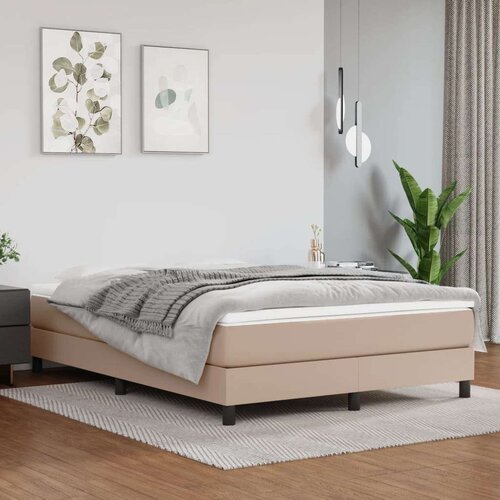  Madrac s oprugama boja cappuccina 140x190x20 cm umjetne kože Slike