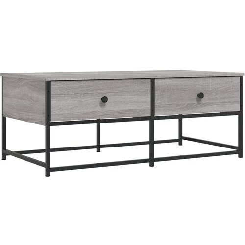 Maison Chic Klubska mizica - kavna mizica - Nizka mizica siva sonoma 100x51x40 cm inženirski les, (21752981) Slike