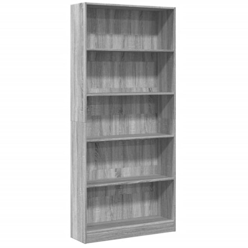 Maison Chic Knjižna omara - Knjižni regal siva sonoma 80x24x176 cm inženirski les, (21724881) Slike