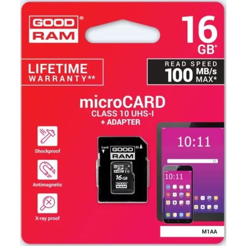Mobiline Kartica microSDHC 16GB class10 za GoodRam Slike