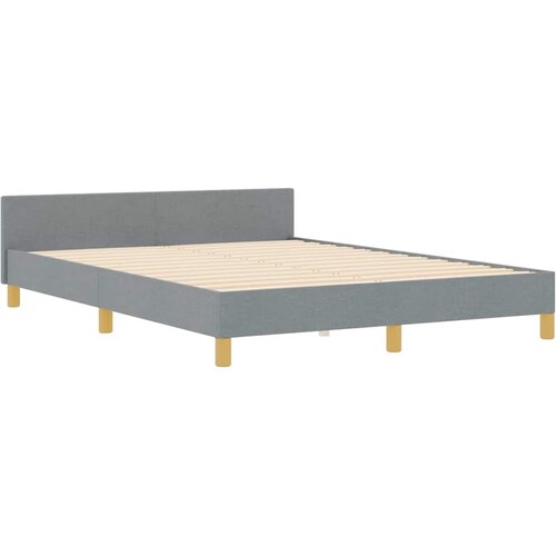  Krevetna konstrukcija Svjetlosiva 140 x 200 cm tkanina Slike