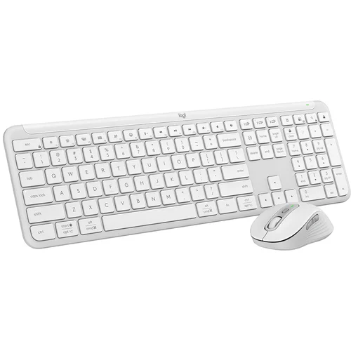 Logitech MK950 Slim brezžični komplet, Bolt-bela barva