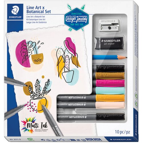  SET LINE ART&BOTANICAL PK10 DESIGN JOURNEY STAEDTLER 61 371-2 Cene