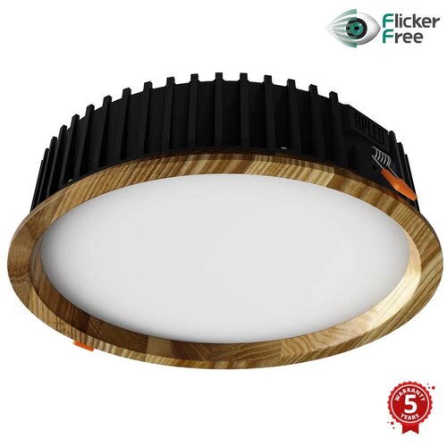  APLED - LED za spu&amp;scaron;tene plafone RONDO WOODLINE LED/18W/230V 4000K prečnik 26 cm masivni jasen Slike
