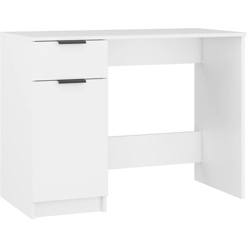 Maison Chic Pisalna miza - pisarniška miza - Računalniška miza bela 100x50x75 cm konstruiran les, (21785195) Cene