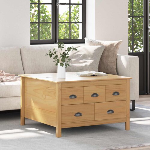  Kava Stol s ladicama HILL Medeno smeđa 79.5 x 79.5 x 49 cm Cene