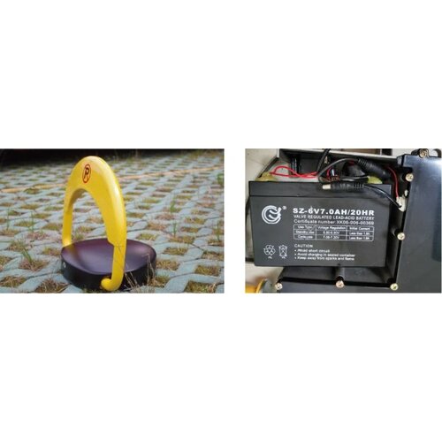 Gembird SMART-PARKING-LOCK-EF-PL210 180 Degree Anti Collision Car Park Lot Center Barrier Solar Powe Cene