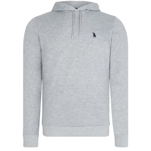 Dewberry V4011 MEN&amp;#039;S HOODED SWEATSHIRT-GREY Slike