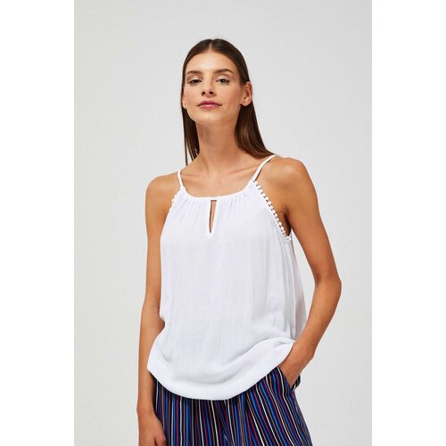 Marisse Viscose Top With Straps L-Ko-3464 White Slike