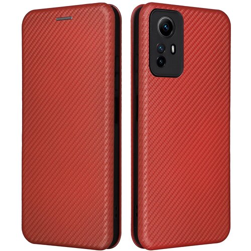 INORCO Za Xiaomi Redmi Note 12S 4G držalo za kartico, usnjena torbica za telefon, stojalo s teksturo ogljikovih vlaken, (22035461) Slike