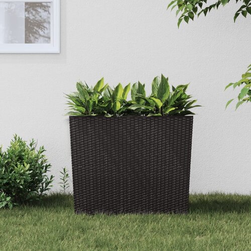 VidaXL Korito z odstranljivo notranjostjo rjavo 12 / 44 L PP ratan Slike