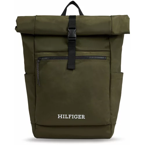 Tommy Hilfiger Nahrbtnik Th Monotype Rolltop Backpack AM0AM11549 Army Green RBN