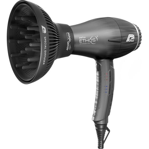 Parlux Ethos + Magic Sense profesionalno su&amp;scaron;ilo za kosu s ionizatorom + difuzer Shiny Grey 1 kom Slike