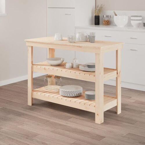 vidaXL Delovna miza 110,5x50x80 cm trdna borovina Cene