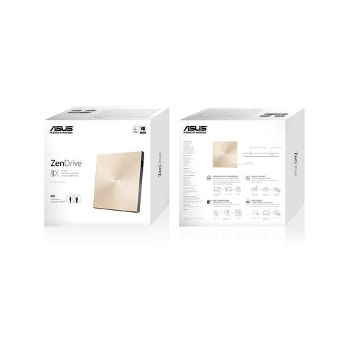Asus ZenDrive U9M Ultra Slim (90DD02A5-M29000) zlat zunanji DVD zapisovalnik Slike
