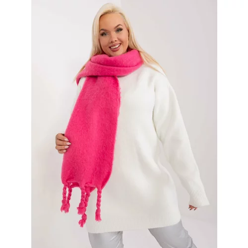 Fashion Hunters Dark pink smooth scarf with fringe