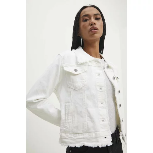 Answear Lab Traper jakna za žene, boja: bijela, za prijelazno razdoblje