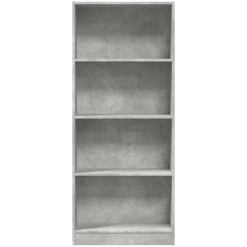 VidaXL Regal za knjige boja betona 60x24x143 cm konstruirano drvo Slike
