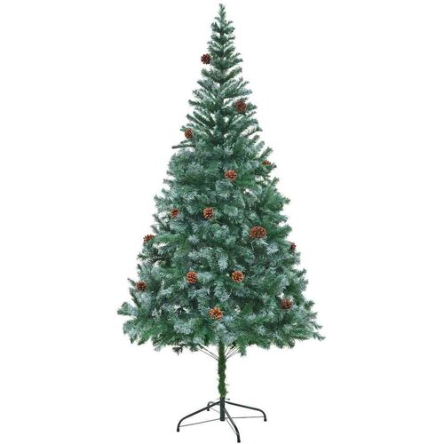 VidaXL Umjetno božićno drvce s stalakom Zelena 210 cm PVC i čelik Slike