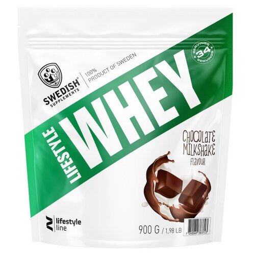 SWEDISH SUPPLEMENTS lifestyle whey protein chocolate milkshake, 900 g Cene