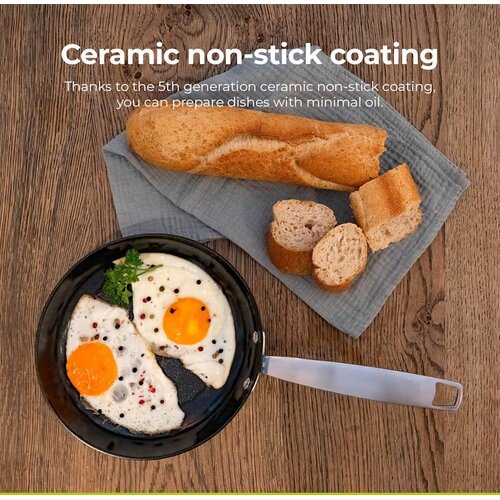BE Living Tava Essential Black 24 cm troslojni nehrđajući čelik Slike
