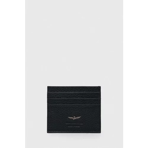 Aeronautica Militare Usnjen etui za kartice črna barva