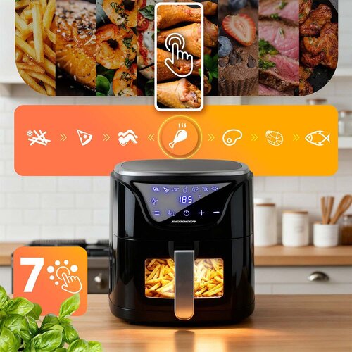  Friteza na vrući zrak 5l BD-652 crno-srebrna Slike
