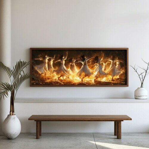 WALLXPERT FAH138-120 Multicolor Decorative Framed MDF Painting Cene