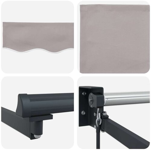  zlačivna tenda s LED diodama Svijetlo siva 3 x 2 5 m - Antracit Svjetlosiva 3 x 2 5 m Slike