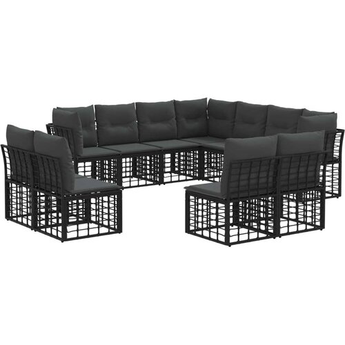  Set vanjskih sofa Crna Poliester - Crna bez stola Cene