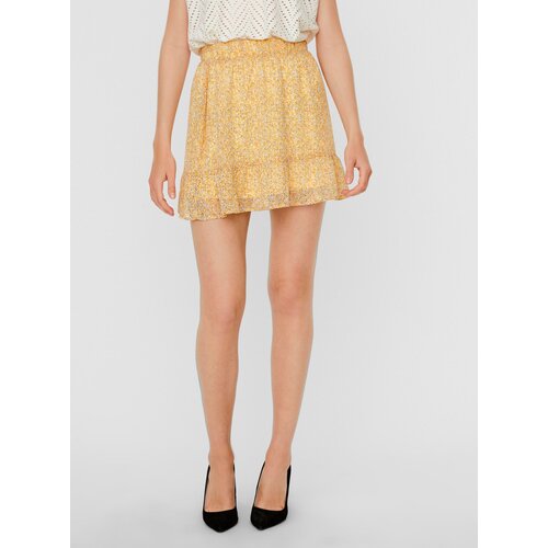 AWARE by VERO MODA Yellow patterned skirt VERO MODA Lucia - Ladies Cijene