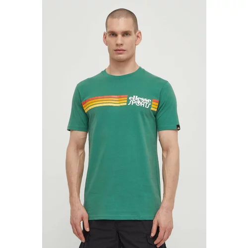 Ellesse Pamučna majica Sorranta T-Shirt za muškarce, boja: zelena, s aplikacijom, SHV20128