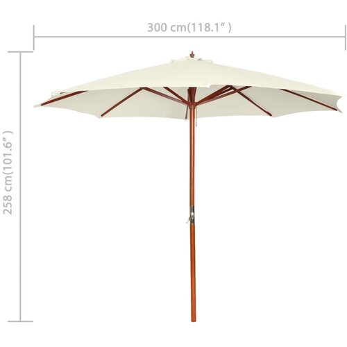  Suncobran 300 x 258 cm pje&amp;scaron;čano bijeli Slike