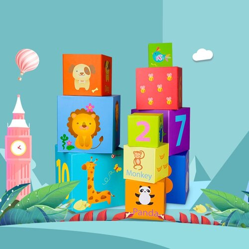 Classic World magic box blocks puzzle tower edukativna igračka Slike